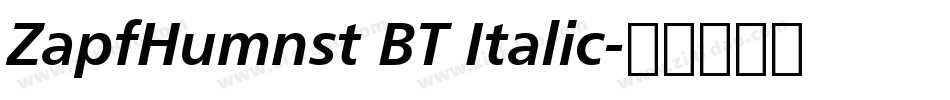 ZapfHumnst BT Italic字体转换
